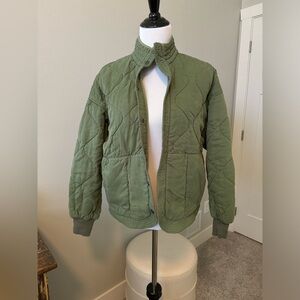 Blank NYC quilted bomber jacket Green Small